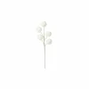 Decoratietak 5 Pompoms Eva H86cm - kunststof - wit