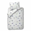 Dekbedovertrek Airplane 140x200/220cm - katoen - wit & blauw