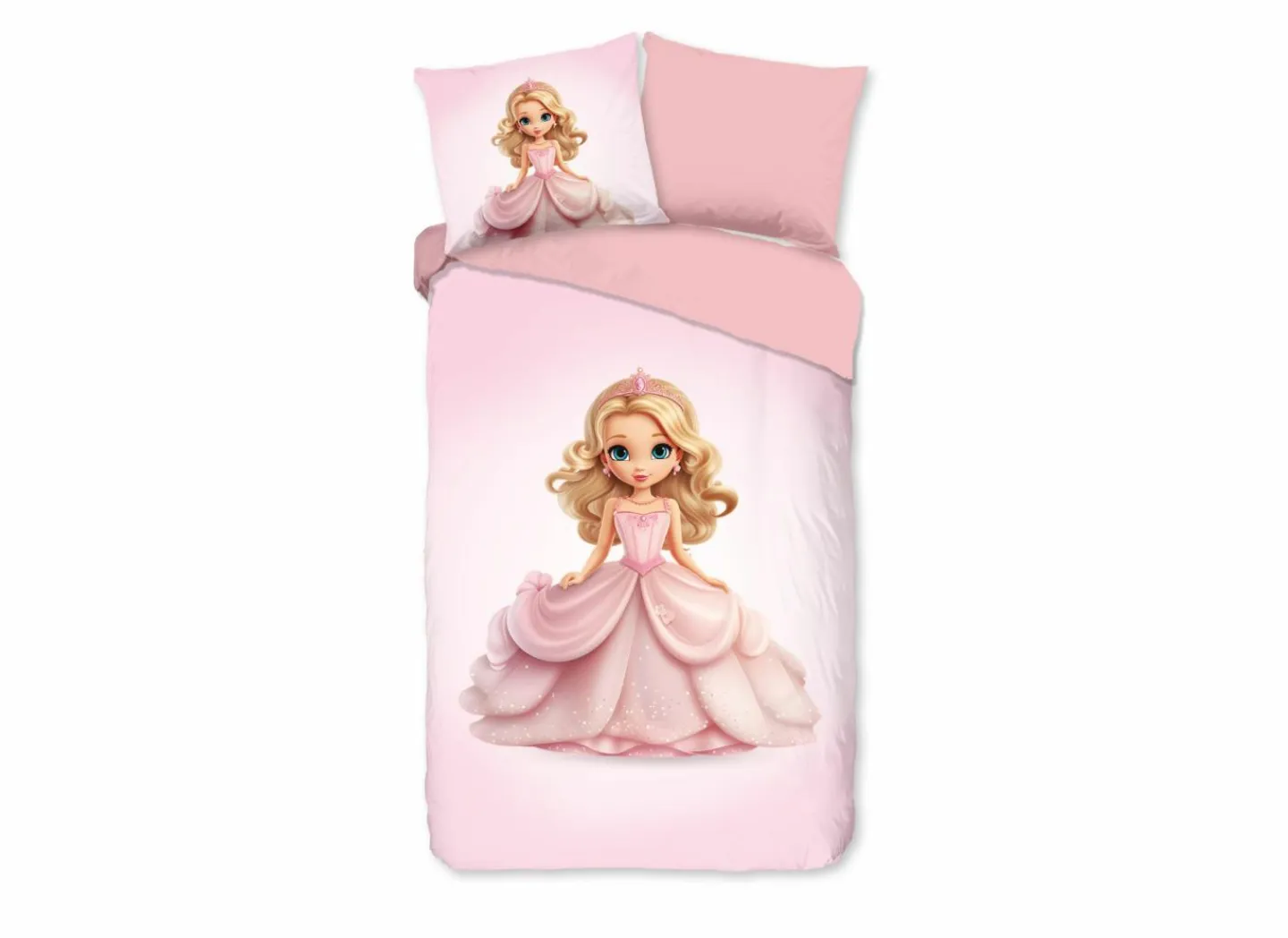 Dekbedovertrek Bella 140x220cm - microvezel - roze