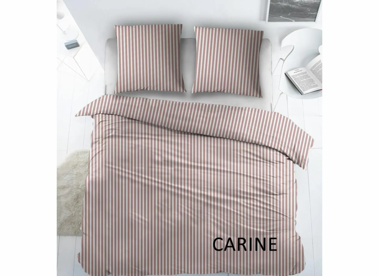 Dekbedovertrek Carine 200x220cm - katoen - roze