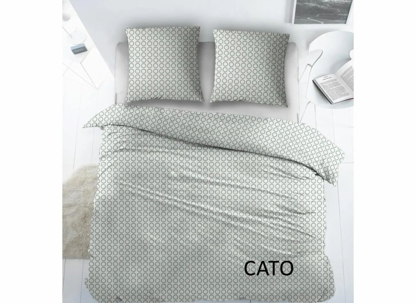 Dekbedovertrek Cato 200x220cm - katoen - groen