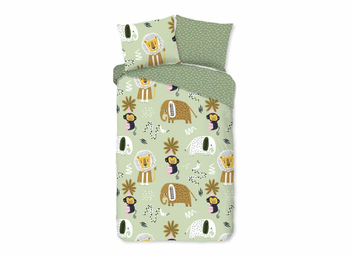 Dekbedovertrek Chuck 140x220cm - katoen - groen