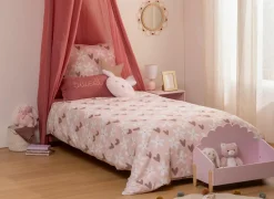 Dekbedovertrek Hartmotief 140x200cm - polyester & katoen - roze