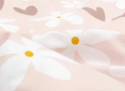 Dekbedovertrek Hartmotief 140x200cm - polyester & katoen - roze