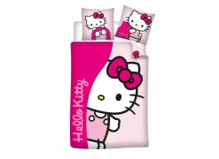 Dekbedovertrek Hello Kitty 140x200cm - katoen & flanel - roze