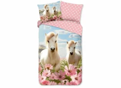 Dekbedovertrek Philou  140x220cm - katoen - roze