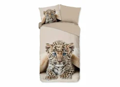 Dekbedovertrek Simo 140x220cm - katoen - zand