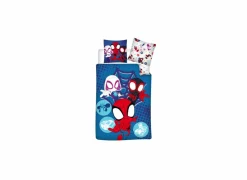 Dekbedovertrek Spidey 140x200cm - polyester/katoen - blauw