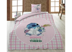 Dekbedovertrek Stitch 140x200cm - polykatoen - roze