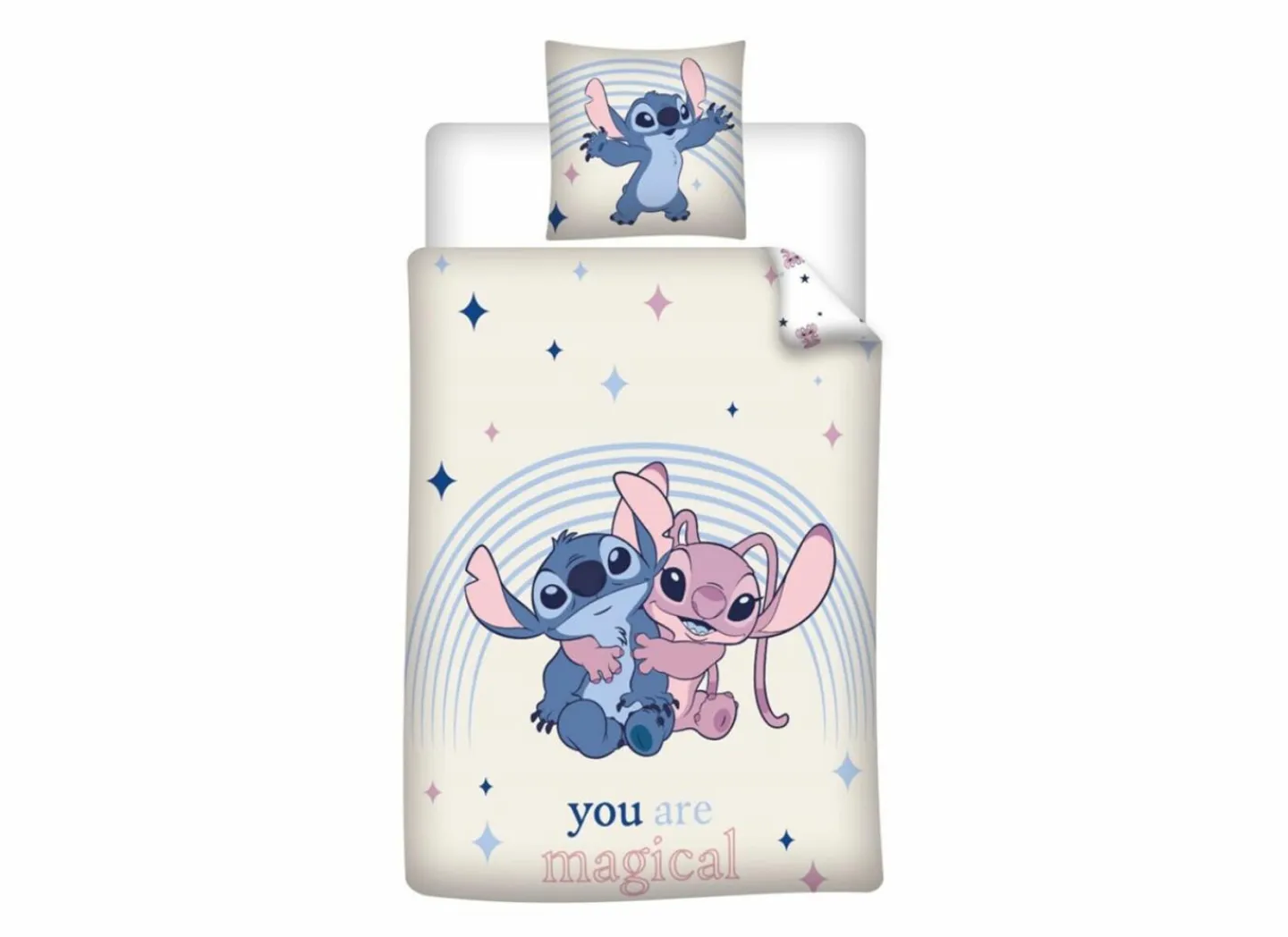 Dekbedovertrek Stitch 140x200cm - polykatoen - beige