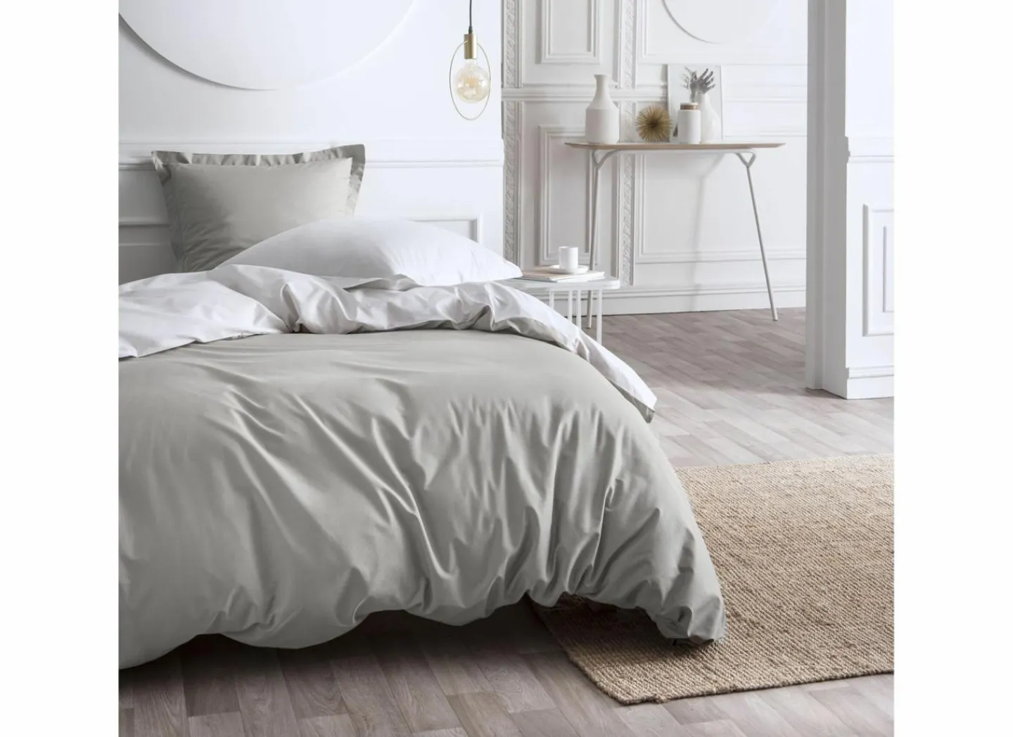 Dekbedovertrek TODAY Bicolore 220x240cm - katoen - craie & dune