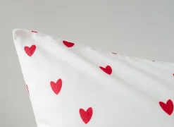 Dekbedovertrek 260x220/240cm - katoen - hearts red
