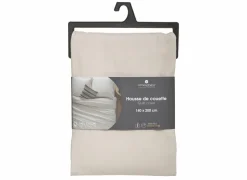 Dekbedovertrek 140x220cm - katoen - beige lin excl. kussenslopen