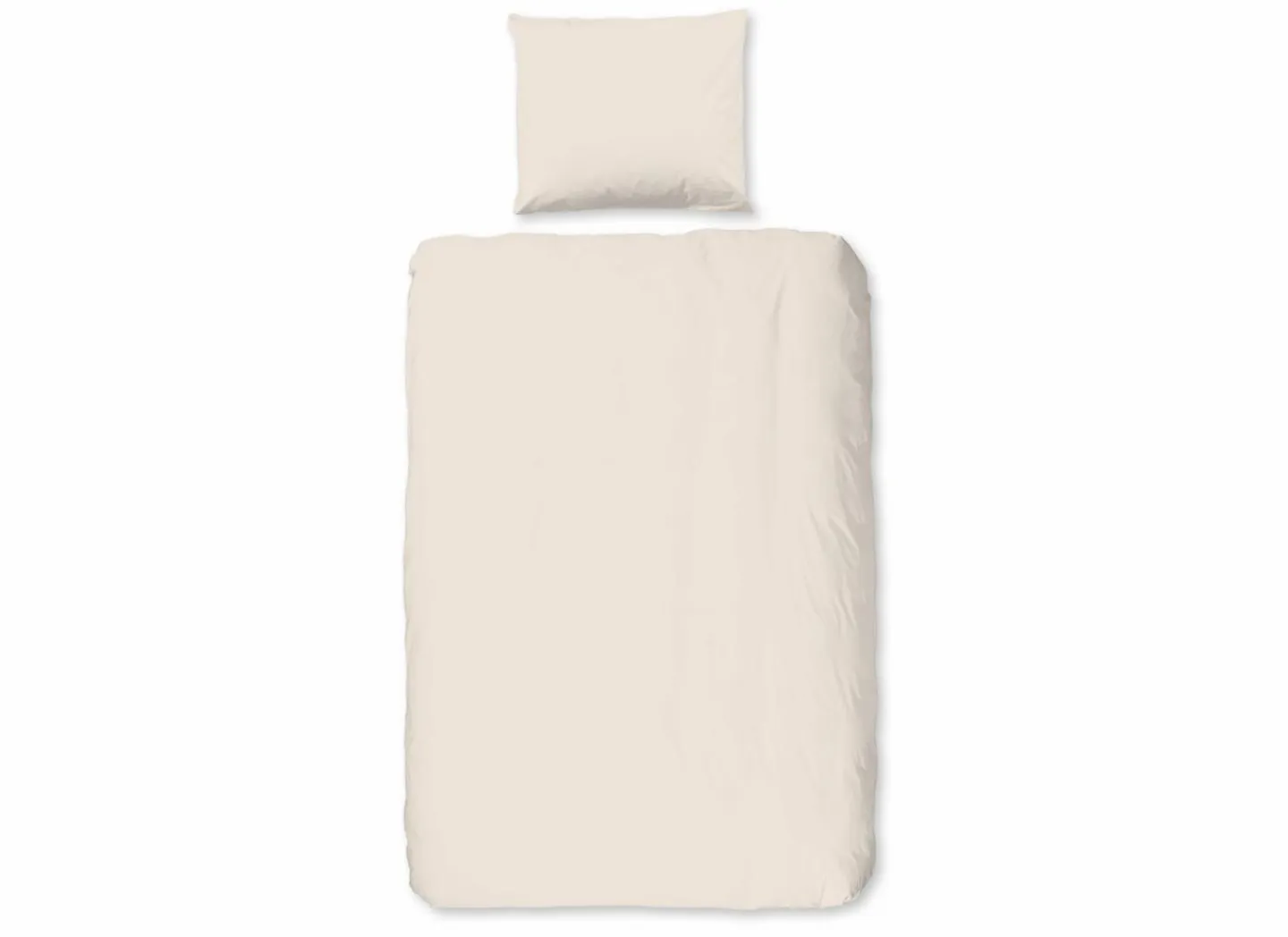 Dekbedovertrek 140x220cm - katoen - zand