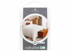 Dekbedovertrek 240x220cm - katoen - satijn wit