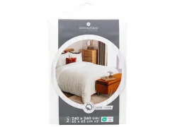 Dekbedovertrek 260x240cm - katoen - satijn wit