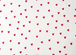 Dekbedovertrek 140x200/220cm - katoen - hearts red