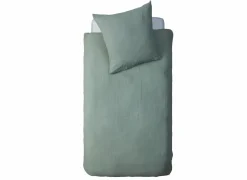 Dekbedovertrek 140x200cm - katoengaas - groen