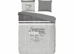 Dekbedovertrek 240x220cm - microvezel - suite grijs