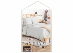 Dekbedovertrek 260x240cm - percale katoen - beige