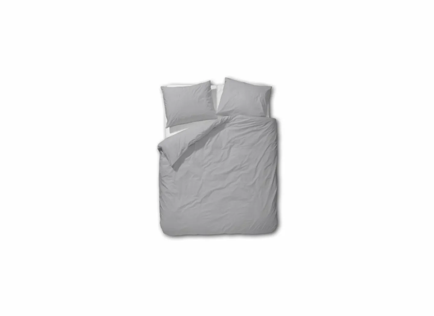 Dekbedovertrek 240x200/220cm - percale katoen - lichtgrijs