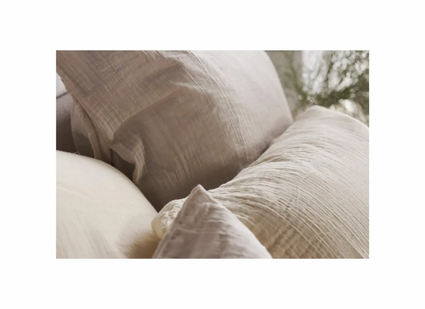 Dekbedovertrek 240x200/220cm - tetra katoen - greige