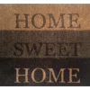 Deurmat Home sweet home 50x75cm - microvezel - bruin & grijs