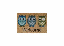 Deurmat Uiltjes 40x60cm - kokos - multicolor