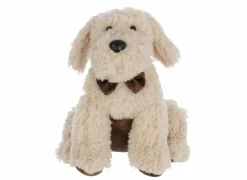 J line Deurstopper Hond 20x20x30cm - polyester - beige