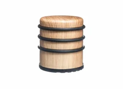 Deurstopper Houtlook naturel zwart