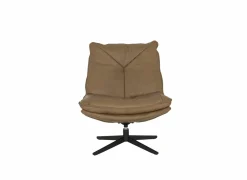 Draaifauteuil A8036 75x90x87cm - leder - cognac