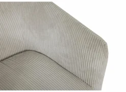 Draaifauteuil Alken 87x87x77cm - ribfluweel - beige