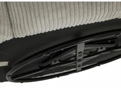 Draaifauteuil Alken 87x87x77cm - ribfluweel - beige