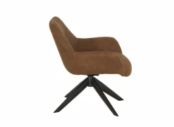 Draaifauteuil Catalano 80x75x78cm - stof - cognac