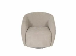 Draaifauteuil Gela 85x95x80cm - stof - lichtbruin