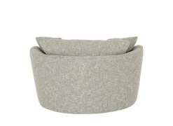 Draaifauteuil Nest 128x120x69cm - stof - beige/grijs