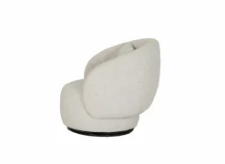 Draaifauteuil Pasoa Ø90x82cm - stof - beige naturel