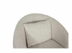 Draaifauteuil Pasoa Ø90x82cm - stof - beige naturel