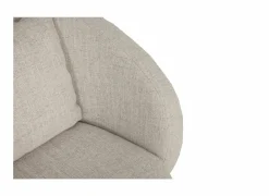 Draaifauteuil Pasoa Ø90x82cm - stof - beige naturel