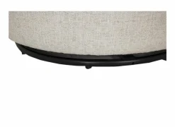 Draaifauteuil Pasoa Ø90x82cm - stof - beige naturel