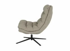 Draaifauteuil Pole Pole 82x92x100cm - stof - beige