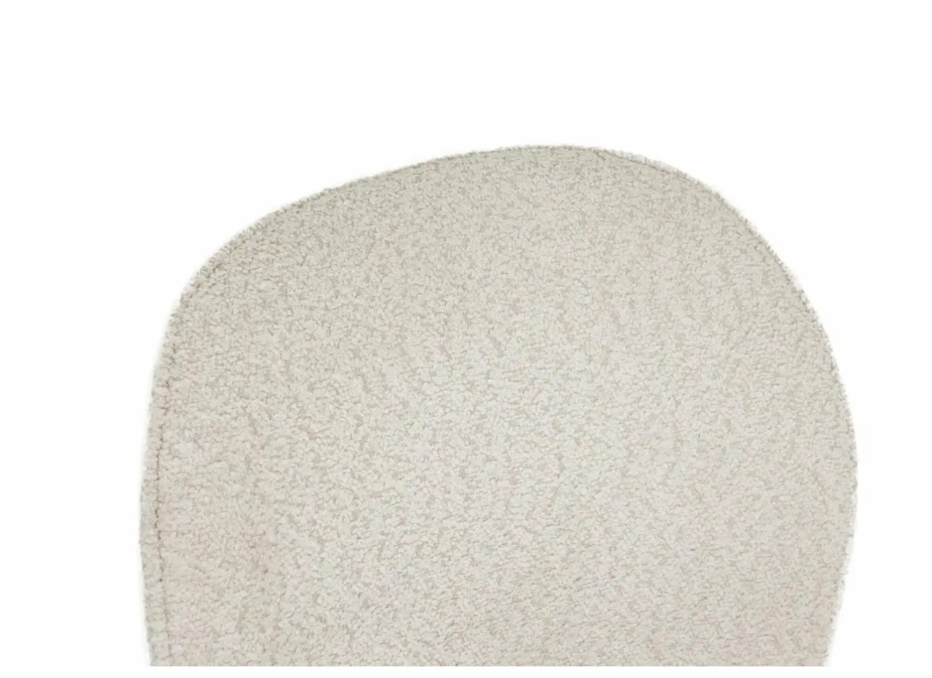 Draaistoel Adrian 60x58x86cm - polyester - wit