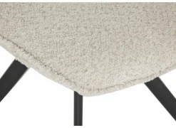 Draaistoel Adrian 60x58x86cm - polyester - wit