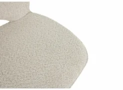 Draaistoel Adrian 60x58x86cm - polyester - wit