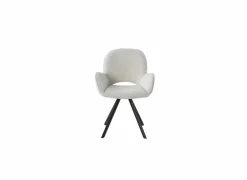 Draaistoel Adrian 60x58x86cm - polyester - wit