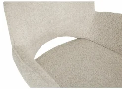 Draaistoel Adrian 60x58x86cm - polyester - wit