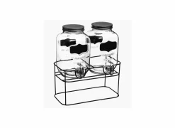 Drankdispenser met houder 2x4L