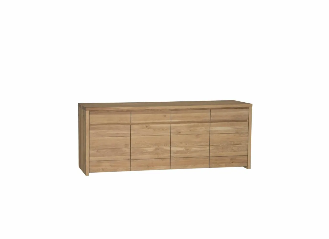Dressoir Amarillo 225cm - eik massief & decor - naturel