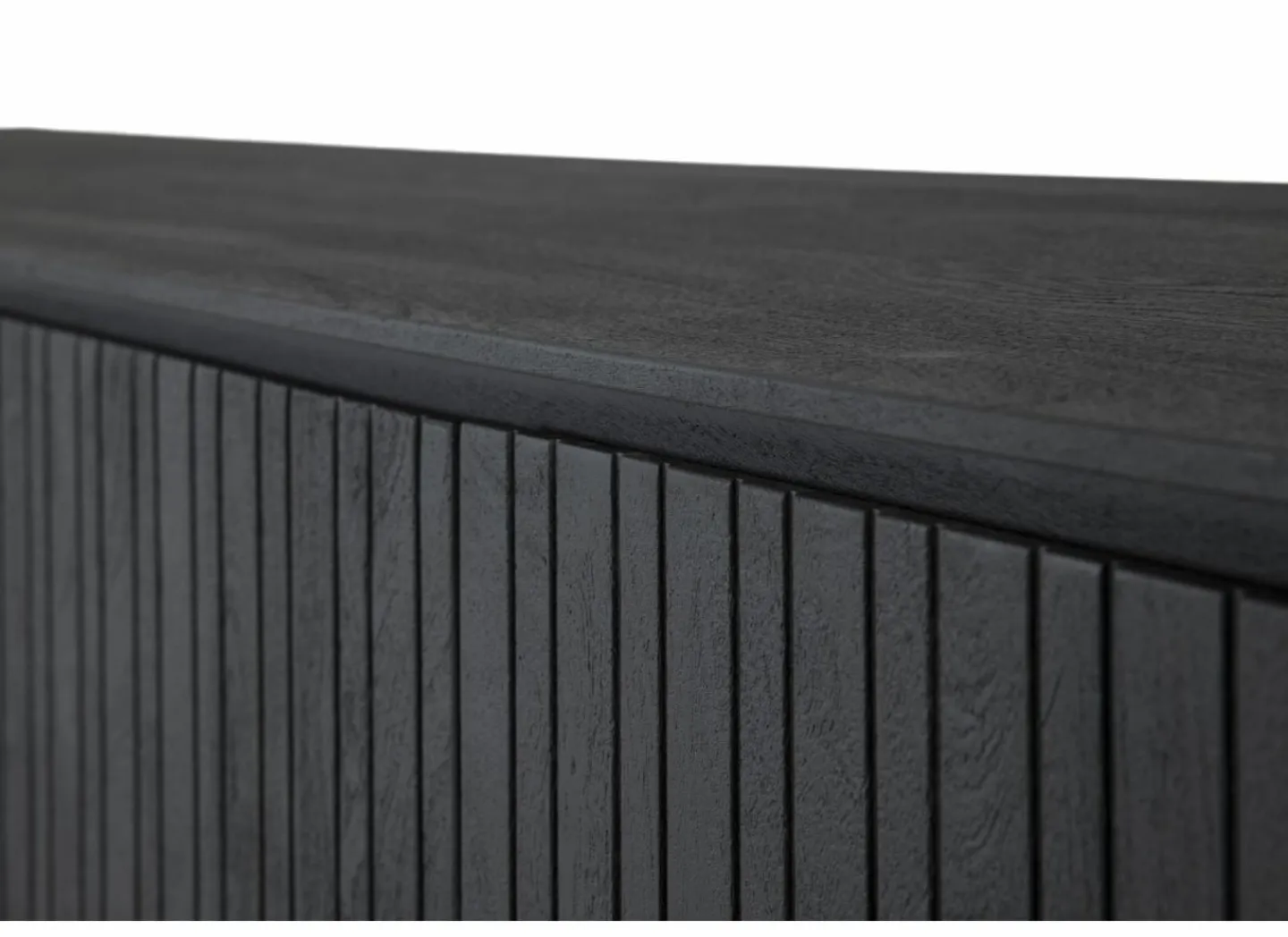 Dressoir Aquilano 225cm - acacia massief - zwart