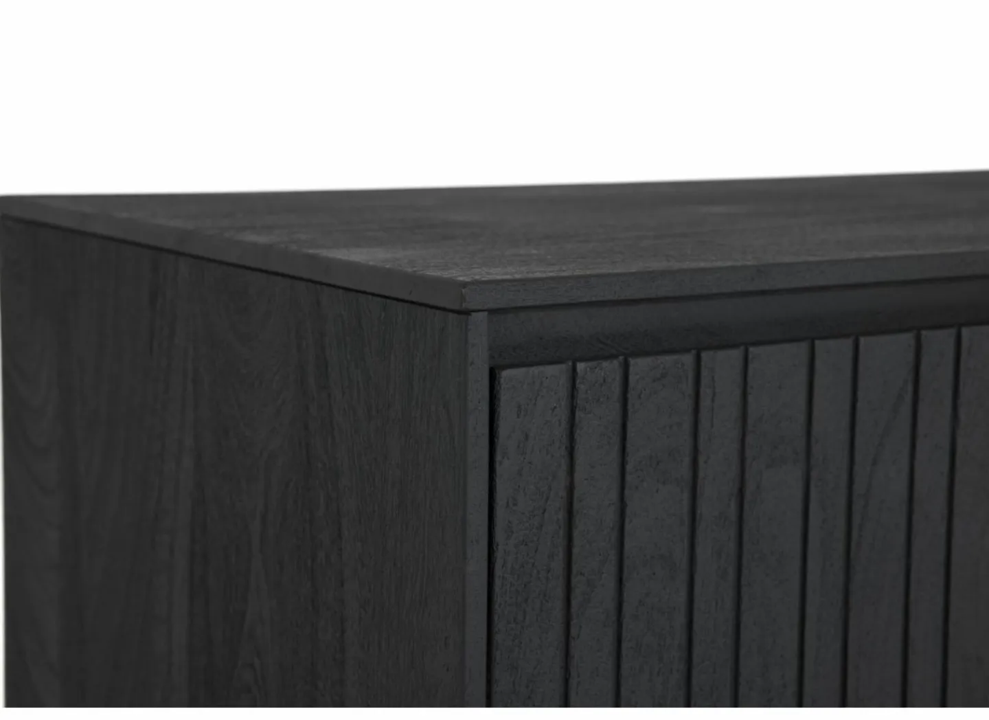 Dressoir Aquilano 225cm - acacia massief - zwart